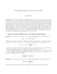 Probabilistic Method: Lovasz Local Lemma