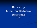 Balancing Oxidation-Reduction Reactions