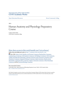 Human Anatomy and Physiology Preparatory Course