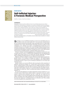 Self-Inflicted Injuries: A Forensic Medical Perspective