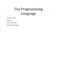 Tea Programming Language