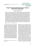 Omega-3 Polyunsaturated Fatty Acids in Physical Performance
