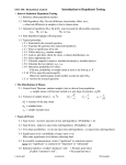 One-sample hypothesis tests