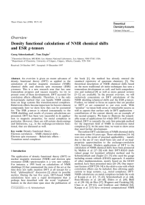 Overview Density functional calculations of NMR chemical shifts and