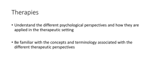 Chapter 15 Therapies - Psychology Domain, an Introductory