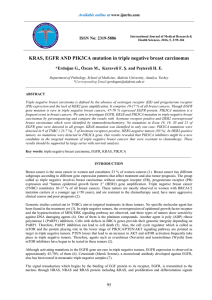 KRAS, EGFR AND PIK3CA mutation in triple negative breast