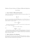 Linear Ordinary Differential Equations