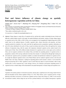 Past and future influence of climate change on spatially