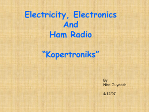 Electricity, Electronics and Ham Radio