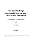 How climate change responses by land managers could benefit