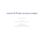 Lecture 8: Protein structure analysis