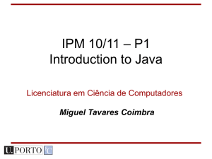 Diapositivo 1 - Departamento de Ciência de Computadores