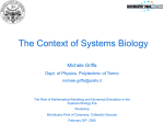 Systems Biology: history of a grand challenge