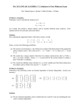 MA 242 LINEAR ALGEBRA C1, Solutions to First