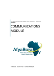communications module - Afya Bora Consortium