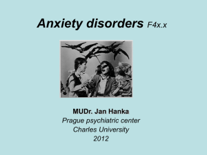 a anxiety disorders