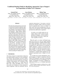 Conditional Random Fields for Identifying Appropriate Types of