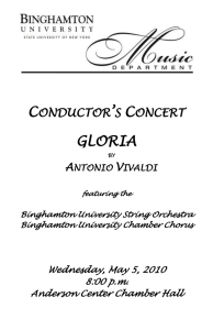 Conductor`s Concert GLORIA by Antonio Vivaldi featuring the