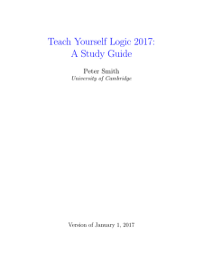 Teach Yourself Logic 2017: A Study Guide