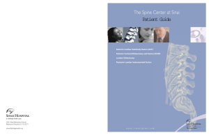 The Spine Center at Sinai Patient Guide