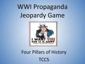 WWI Propaganda Jeopardy Game