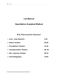 Lab Manual Quantitative Analytical Method