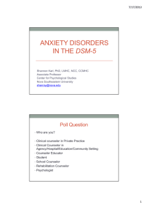 anxiety disorders in the dsm-5
