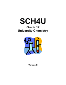 SCH4U - Unit 1