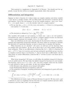 Differentiation and Integration