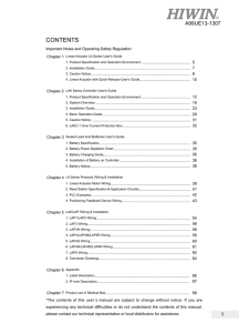 Linear Actuator User Manual