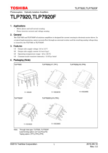 TLP7920(F) - Toshiba America Electronic Components