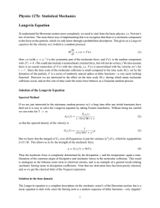 Langevin Equation