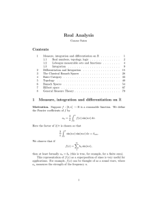 Real Analysis - Harvard Mathematics Department