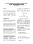 From Ternary Relationship to Relational Tables: A