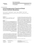 Immunosuppressive Property of Dry Human Amniotic