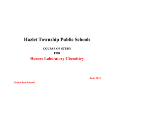 SUGGESTED TIMELINE: 4 Weeks - Hazlet Township Public Schools