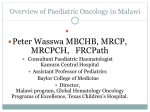 Overview of Paediatric Oncology