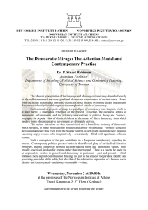 The Democratic Mirage: The Athenian Model and Contemporary