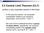 5.3 Central Limit Theorem (CLT)