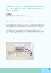 Quality Assurance of Veterinary Reagents (ELISA and Real