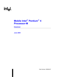 Mobile Intel Pentium 4 Processor-M