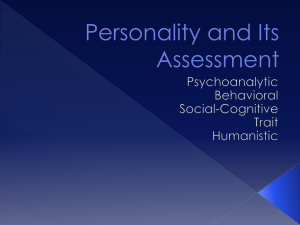 Personality and Its Assessment