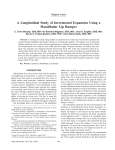 A Longitudinal Study of Incremental Expansion Using a Mandibular