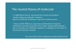 The neutral theory of molecular