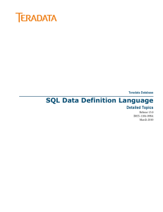 SQL Data Definition Language - Detailed Topics
