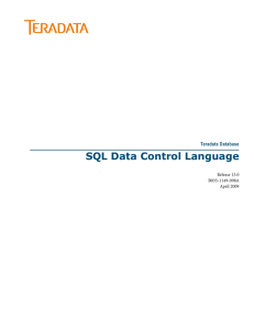 SQL Data Control Language - Information Products