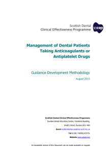 Management of Dental Patients Taking Anticoagulants or