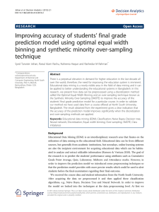 Improving accuracy of students` final grade prediction model using