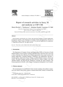 Report of research activities in fuzzy AI and medicine at