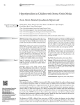 Hypothyroidism in Children with Serous Otitis Media Seröz Otitis